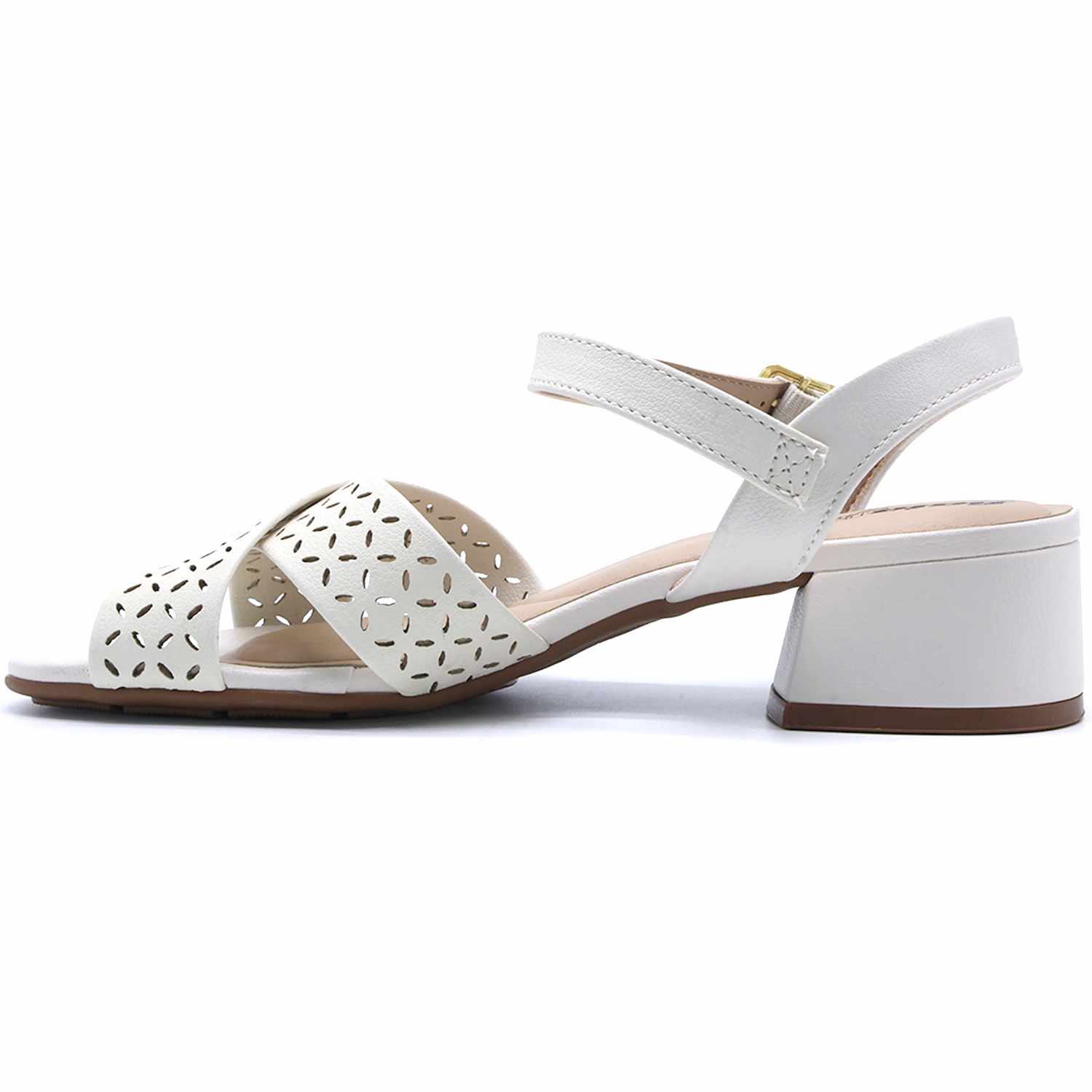 BR White Lasered Sandal