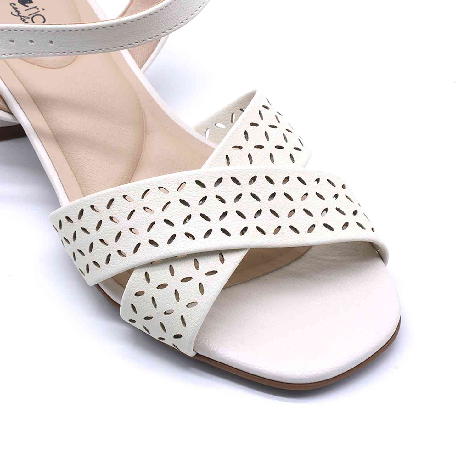 BR White Lasered Sandal