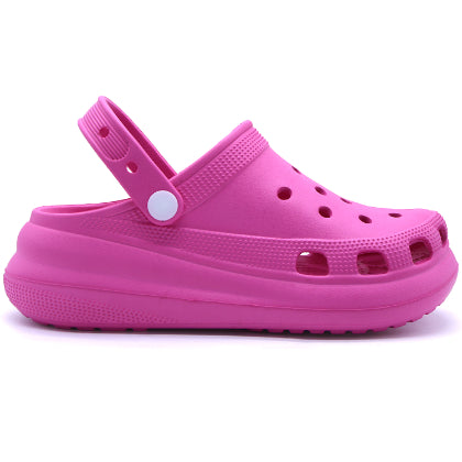 Thick Fuchsia Foam Clogs