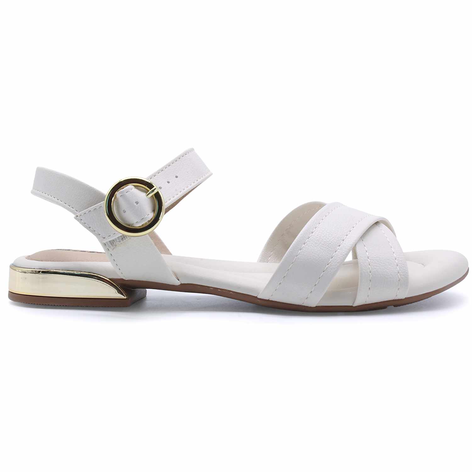 BR CROSSOVER WHITE SANDALS
