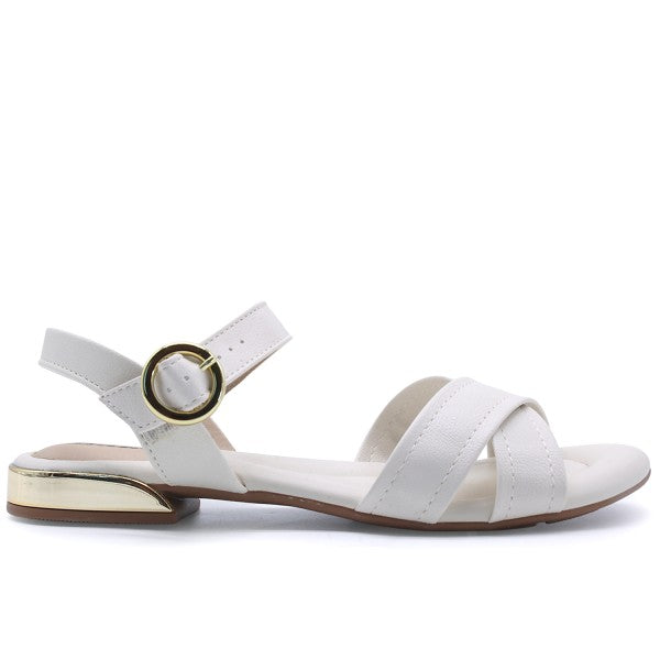 BR CROSSOVER WHITE SANDALS