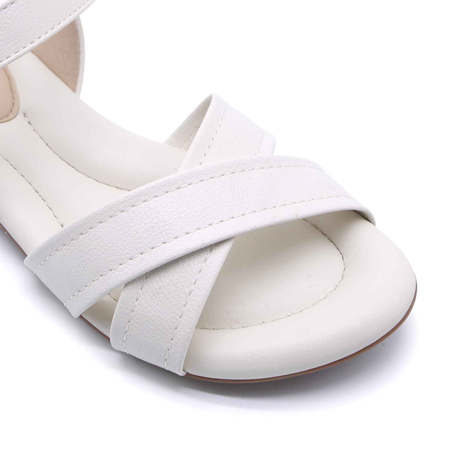 BR CROSSOVER WHITE SANDALS