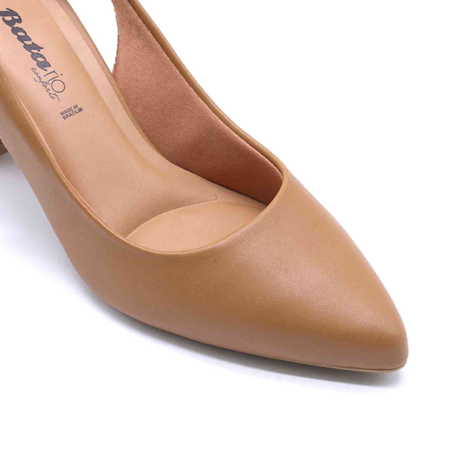 Br Classic Block Heel Camel Slingback Stilletos