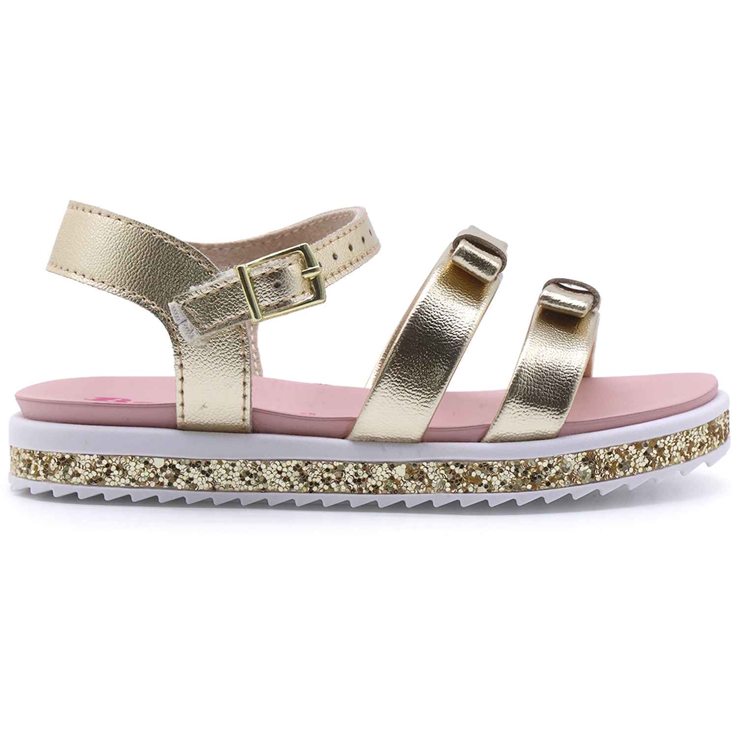 BR Gold Glitter Sandals