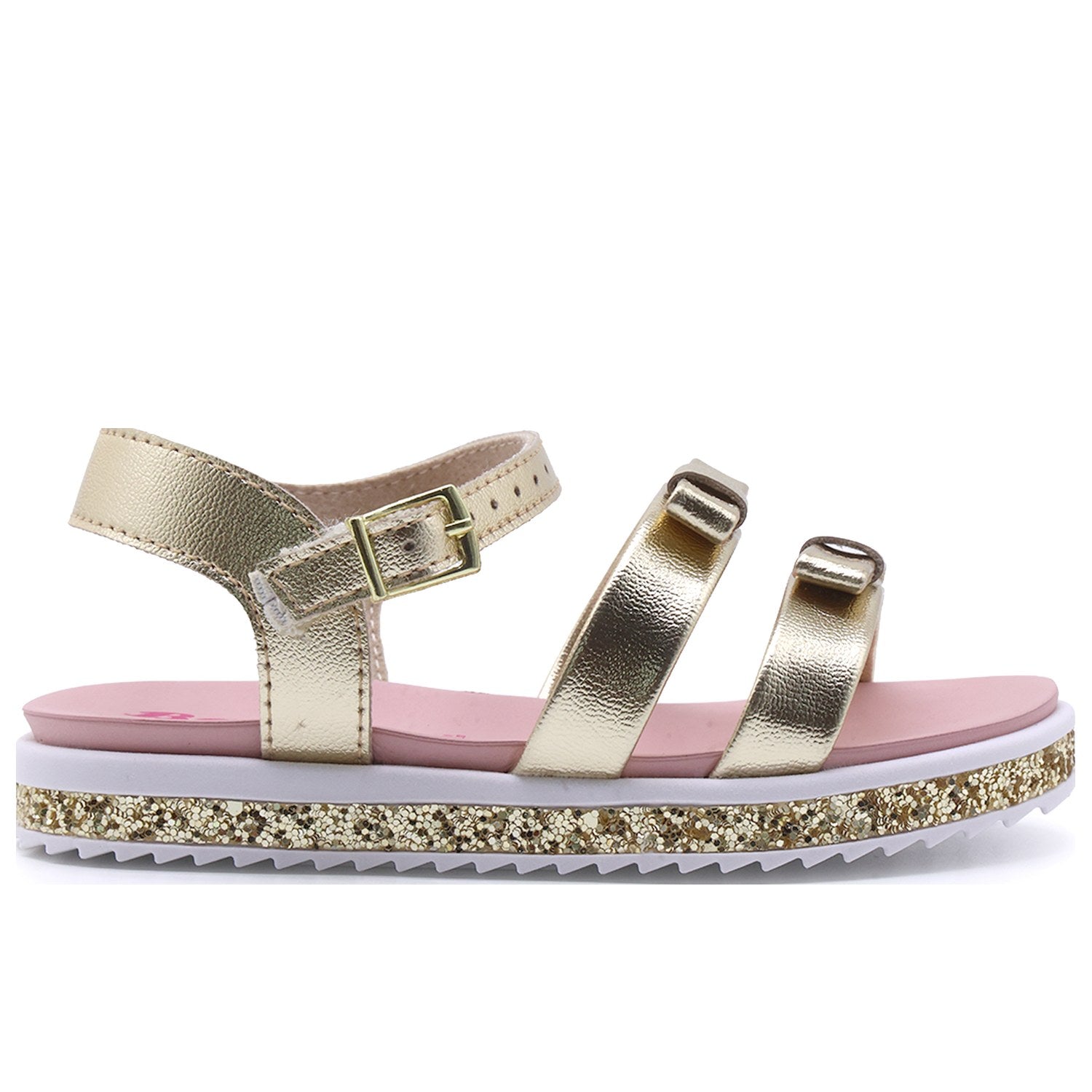 BR Gold Glitter Sandals