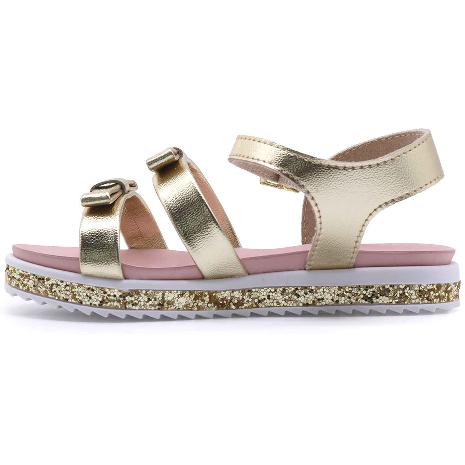 BR Gold Glitter Sandals