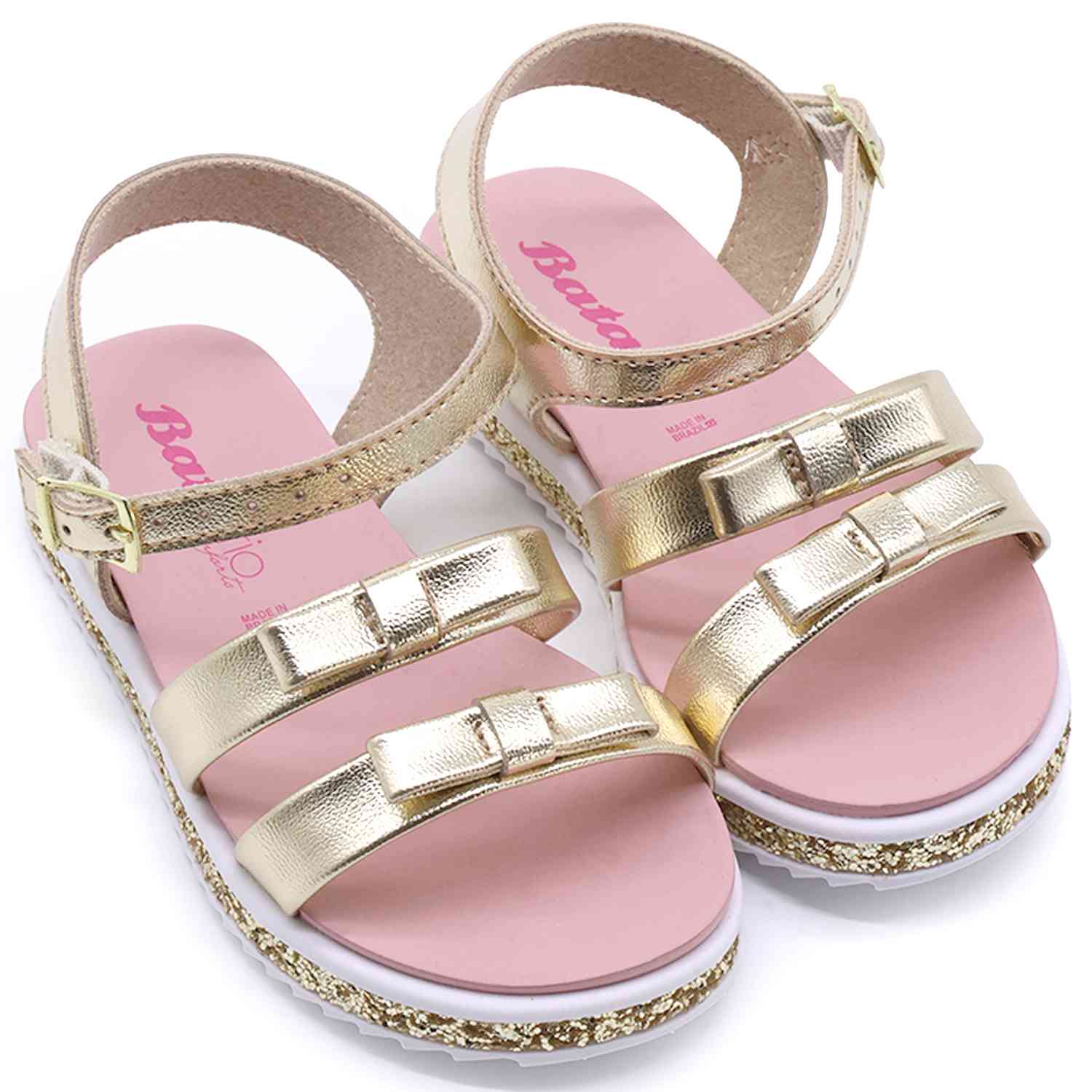 BR Gold Glitter Sandals
