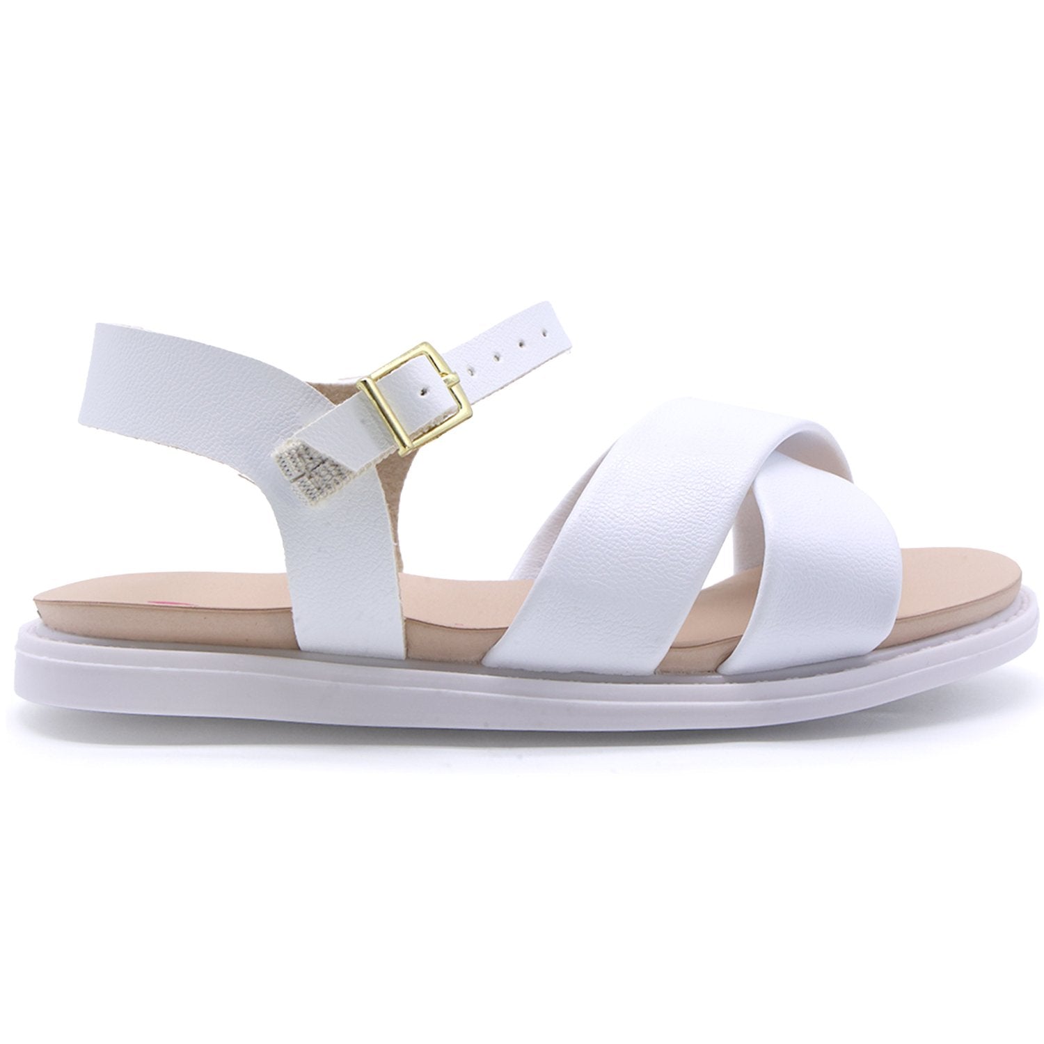 BR White Crossover Sandals