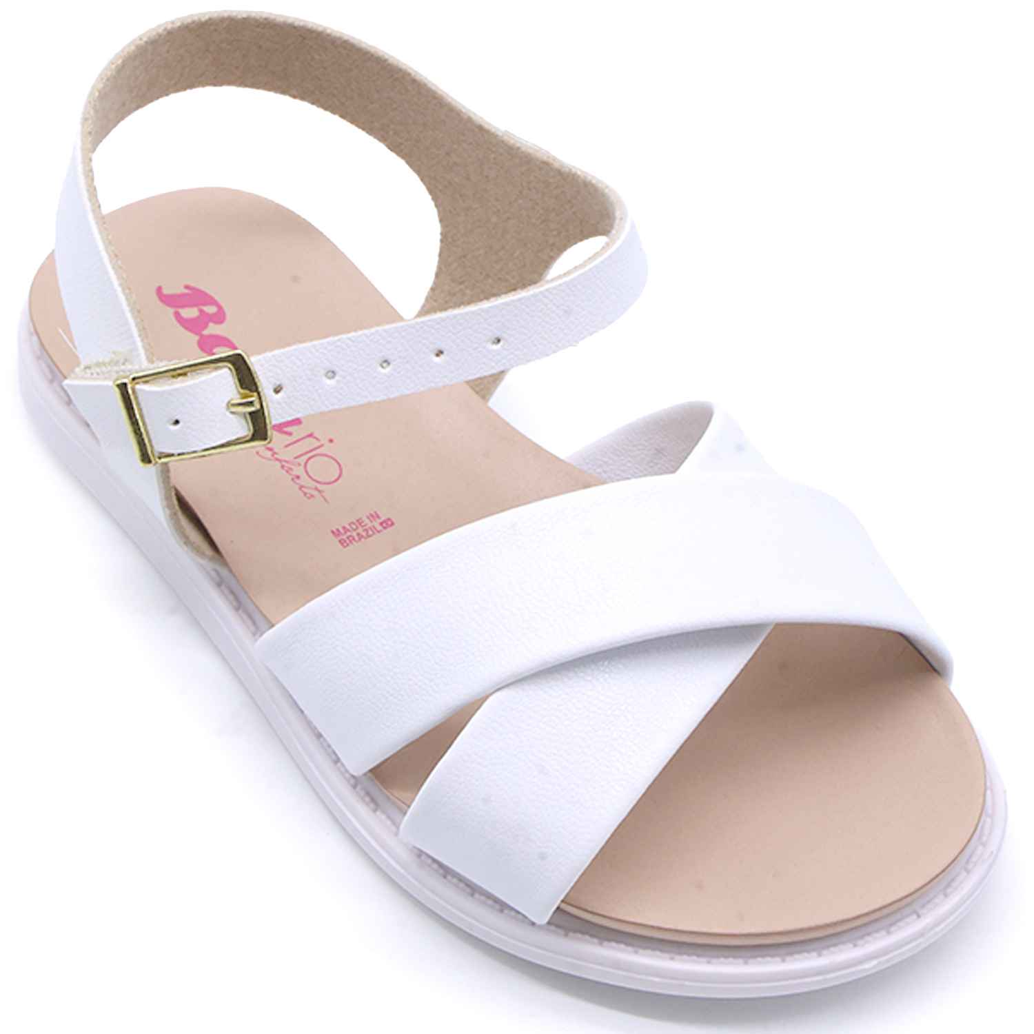 BR White Crossover Sandals