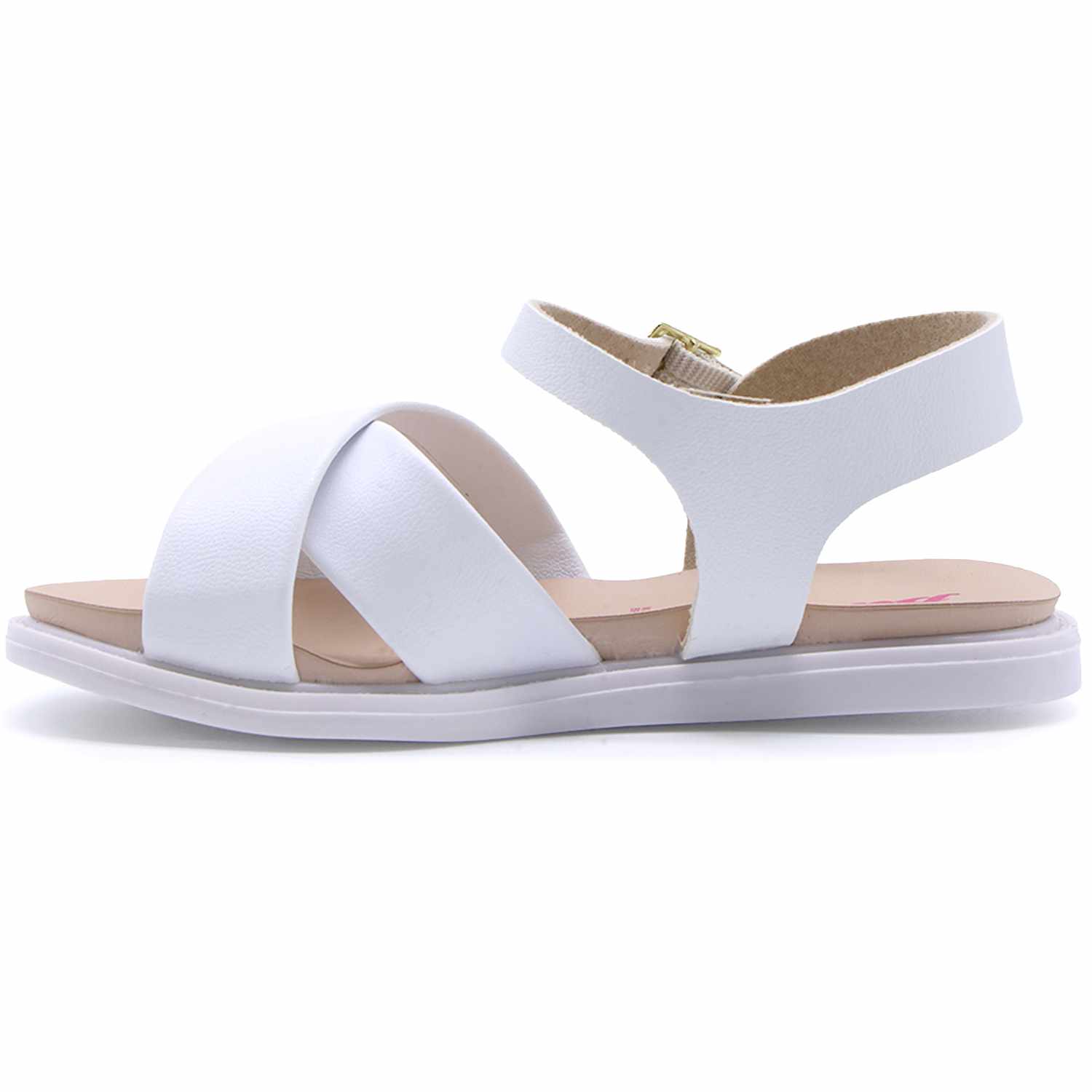 BR White Crossover Sandals