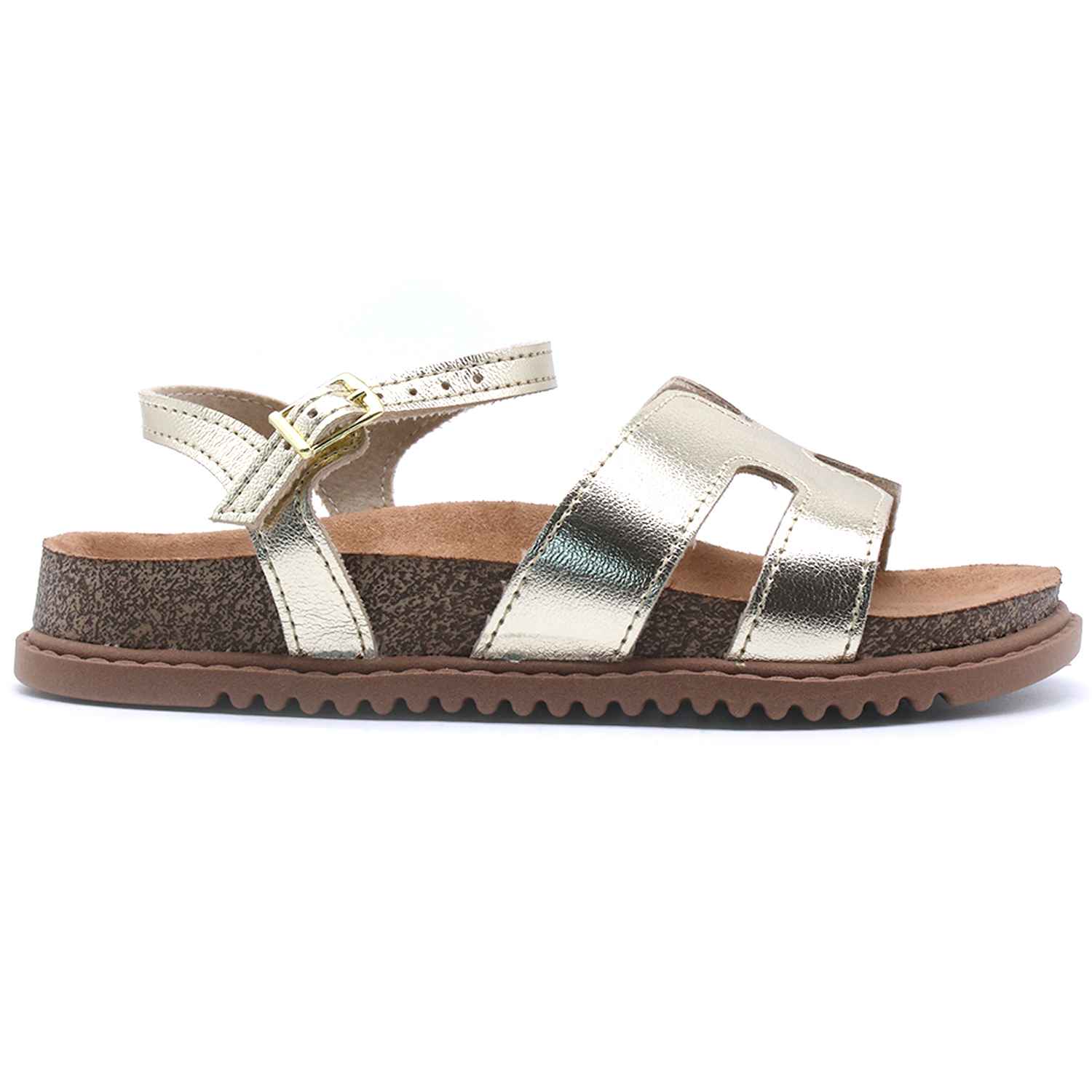 BR Gold Cork Cutout Sandal