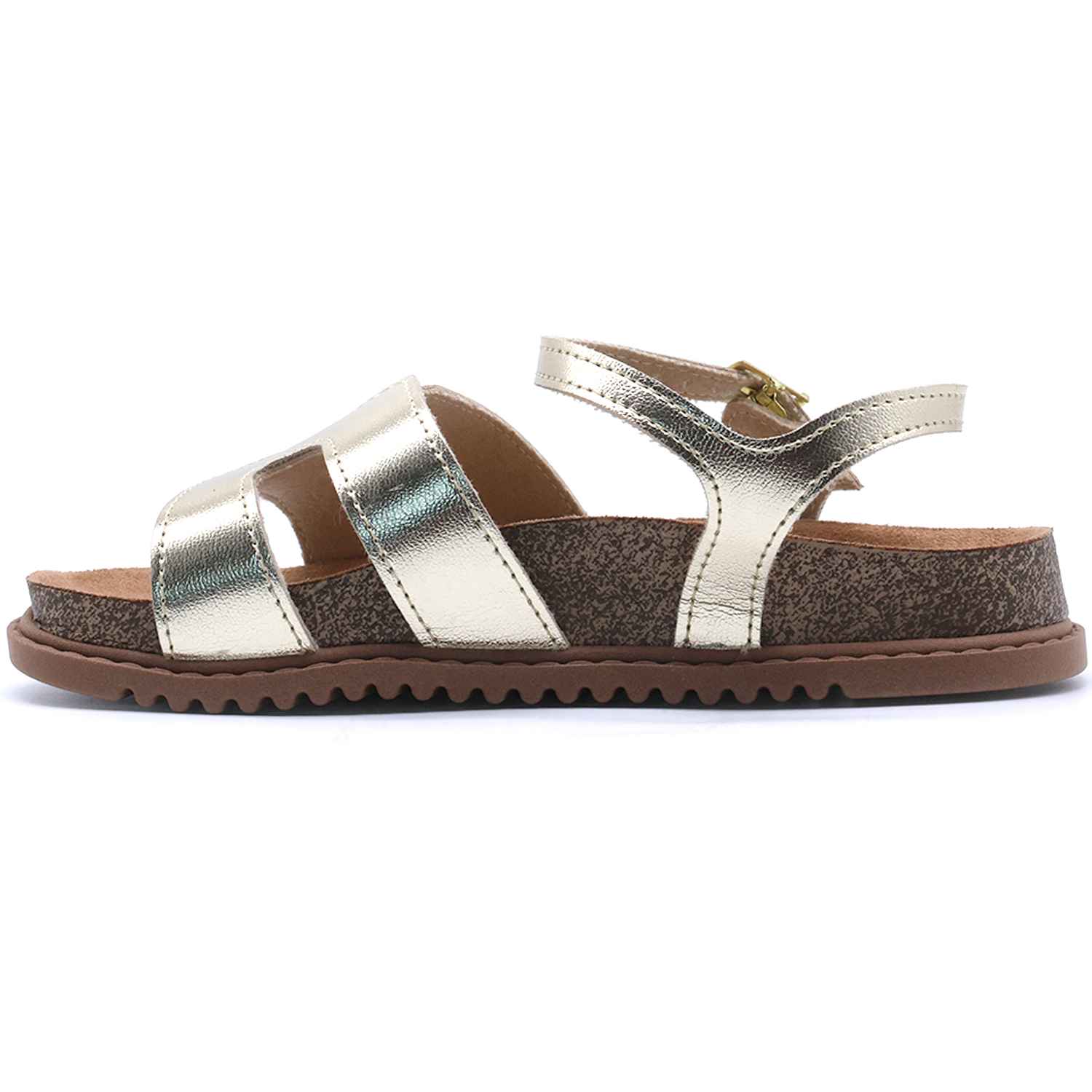 BR Gold Cork Cutout Sandal