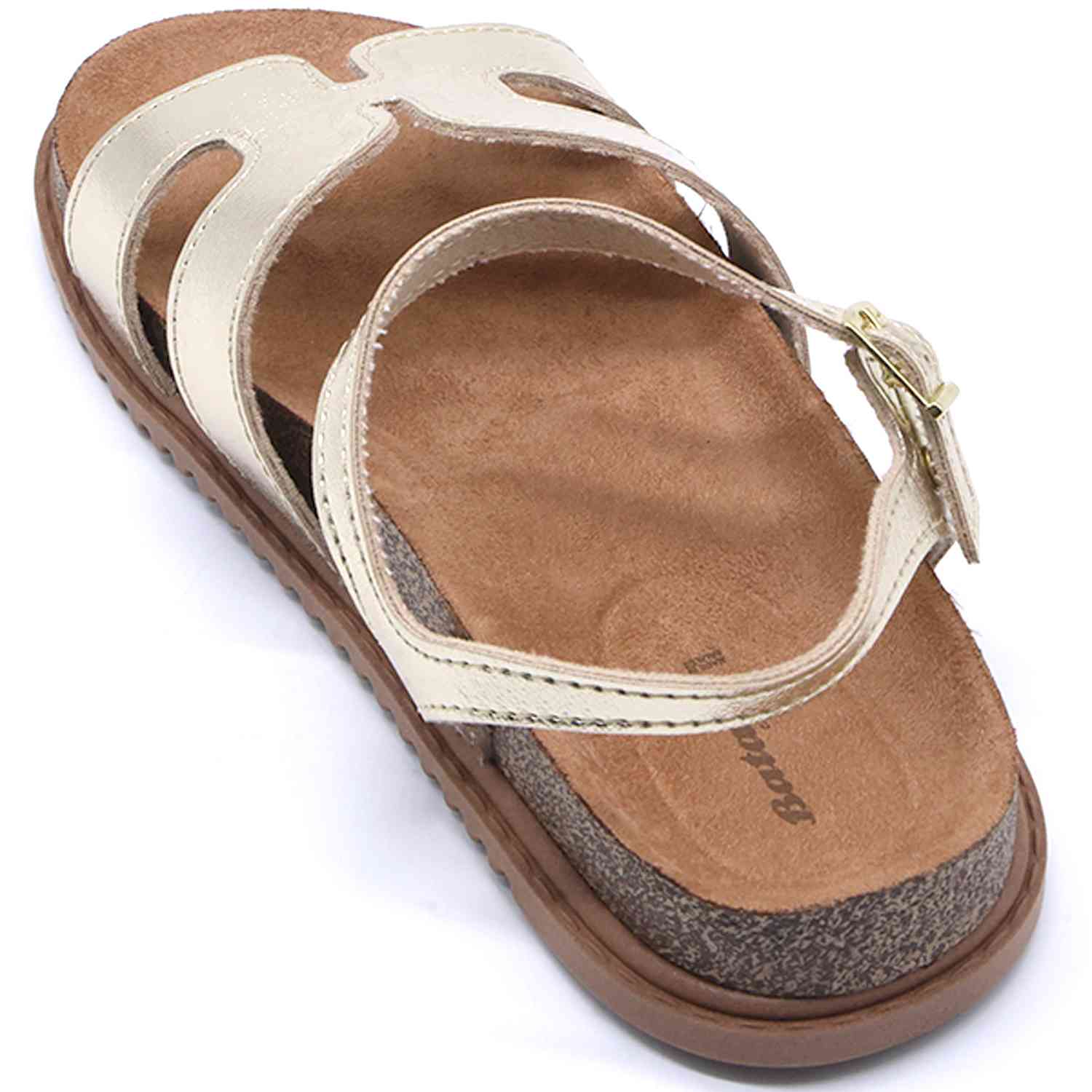 BR Gold Cork Cutout Sandal