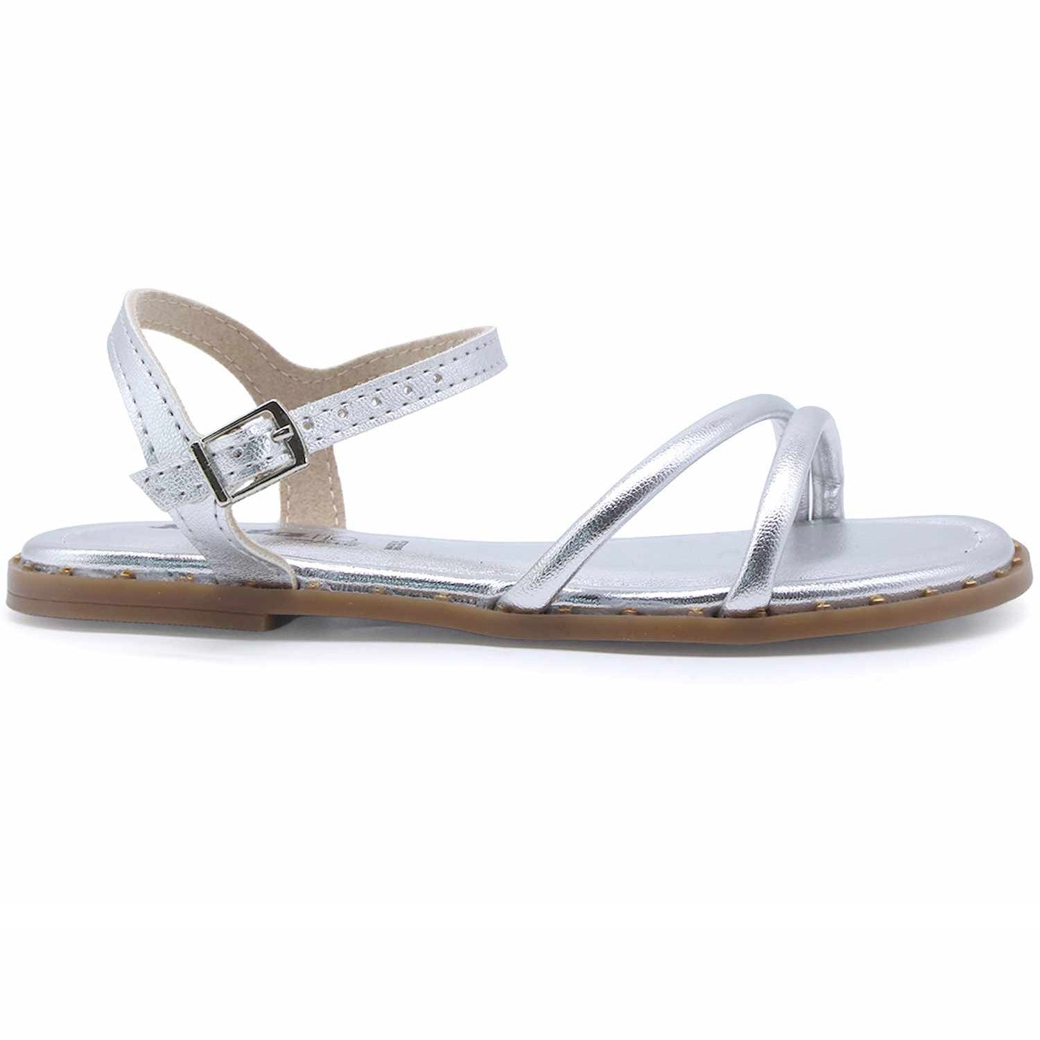 BR Silver Strappy Sandal