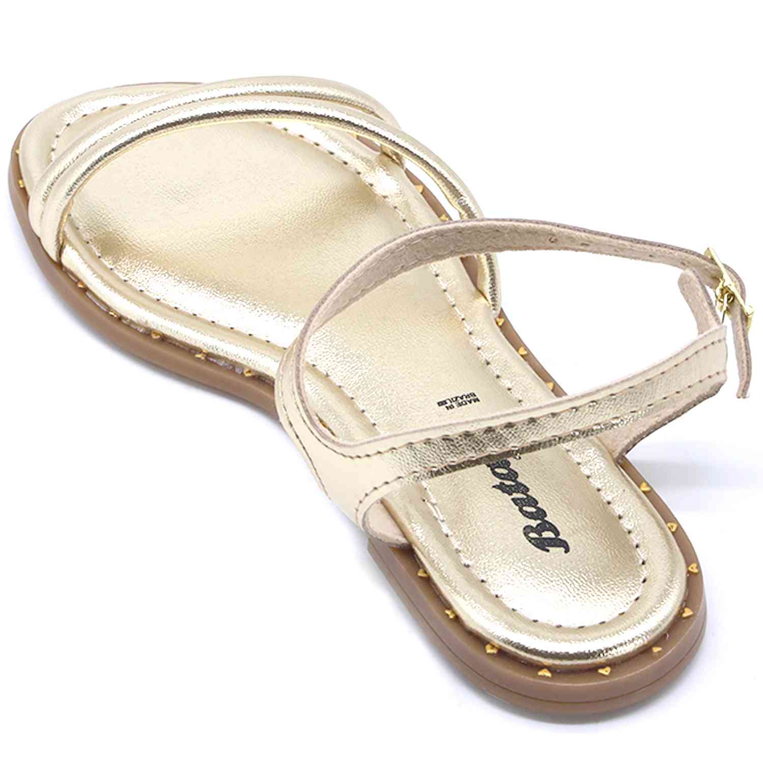 BR Gold Strappy Sandal