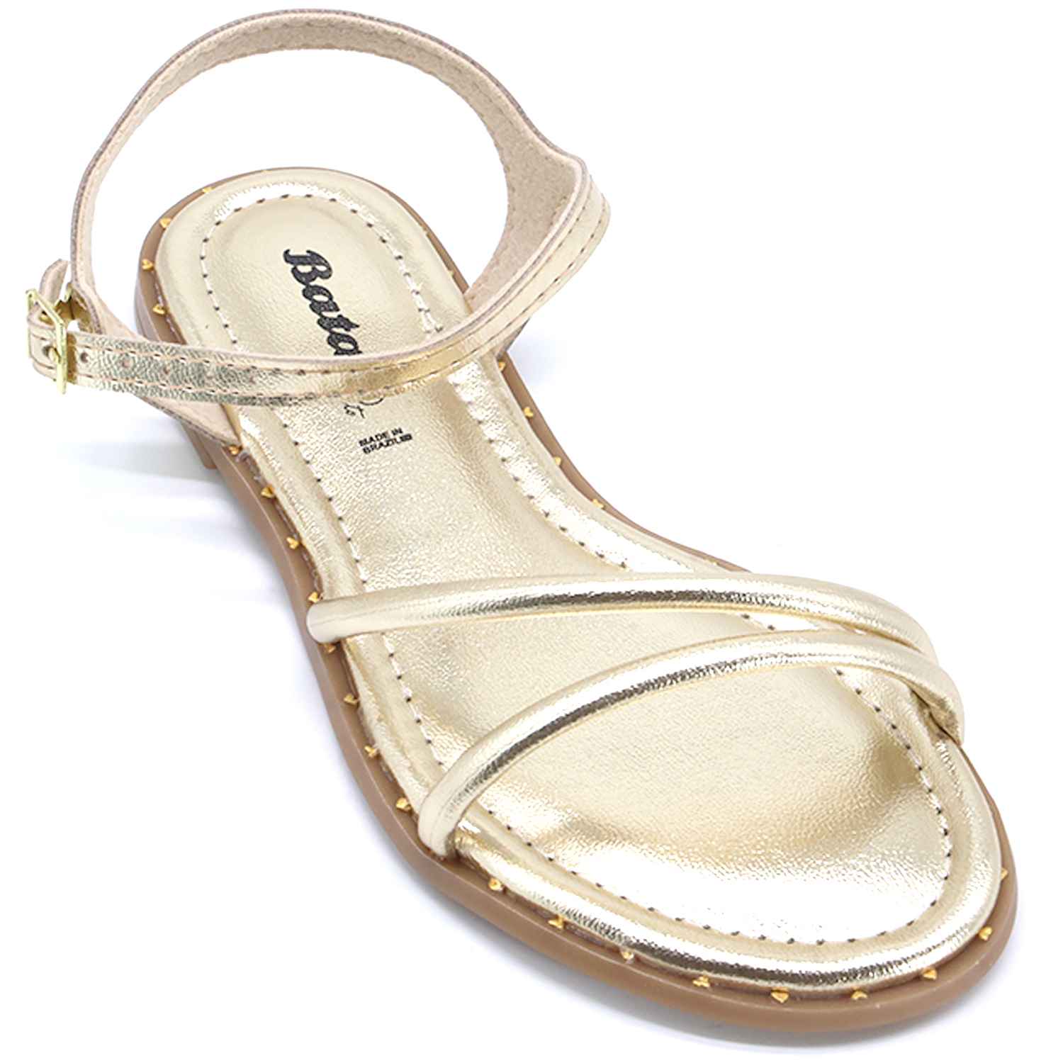 BR Gold Strappy Sandal