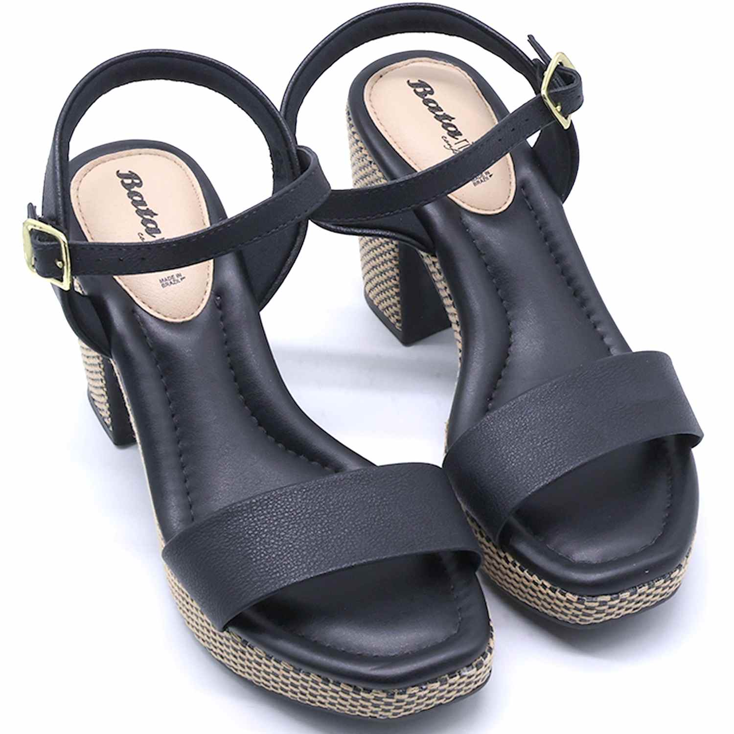 BR Comfy Platform Black Sandals