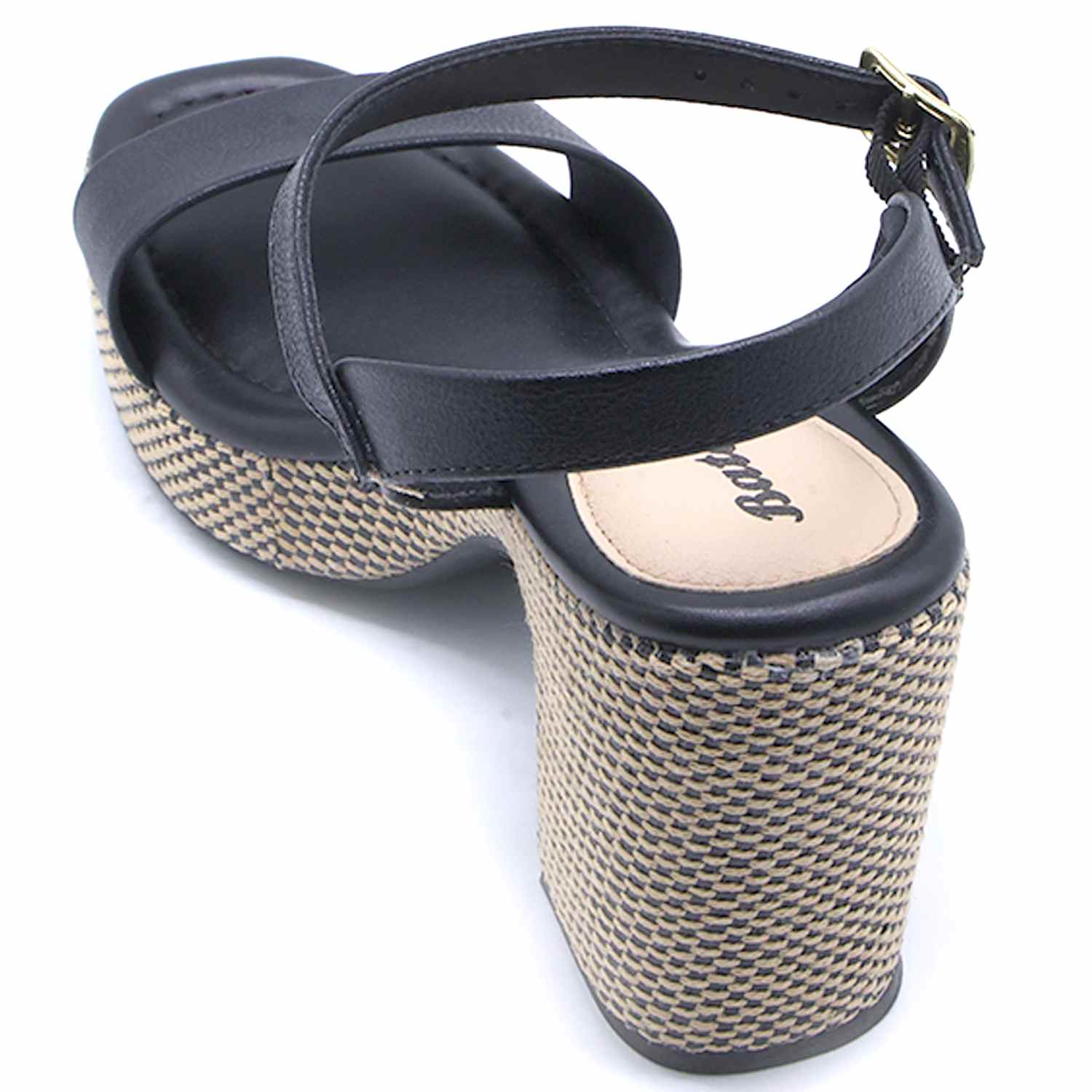 BR Comfy Platform Black Sandals