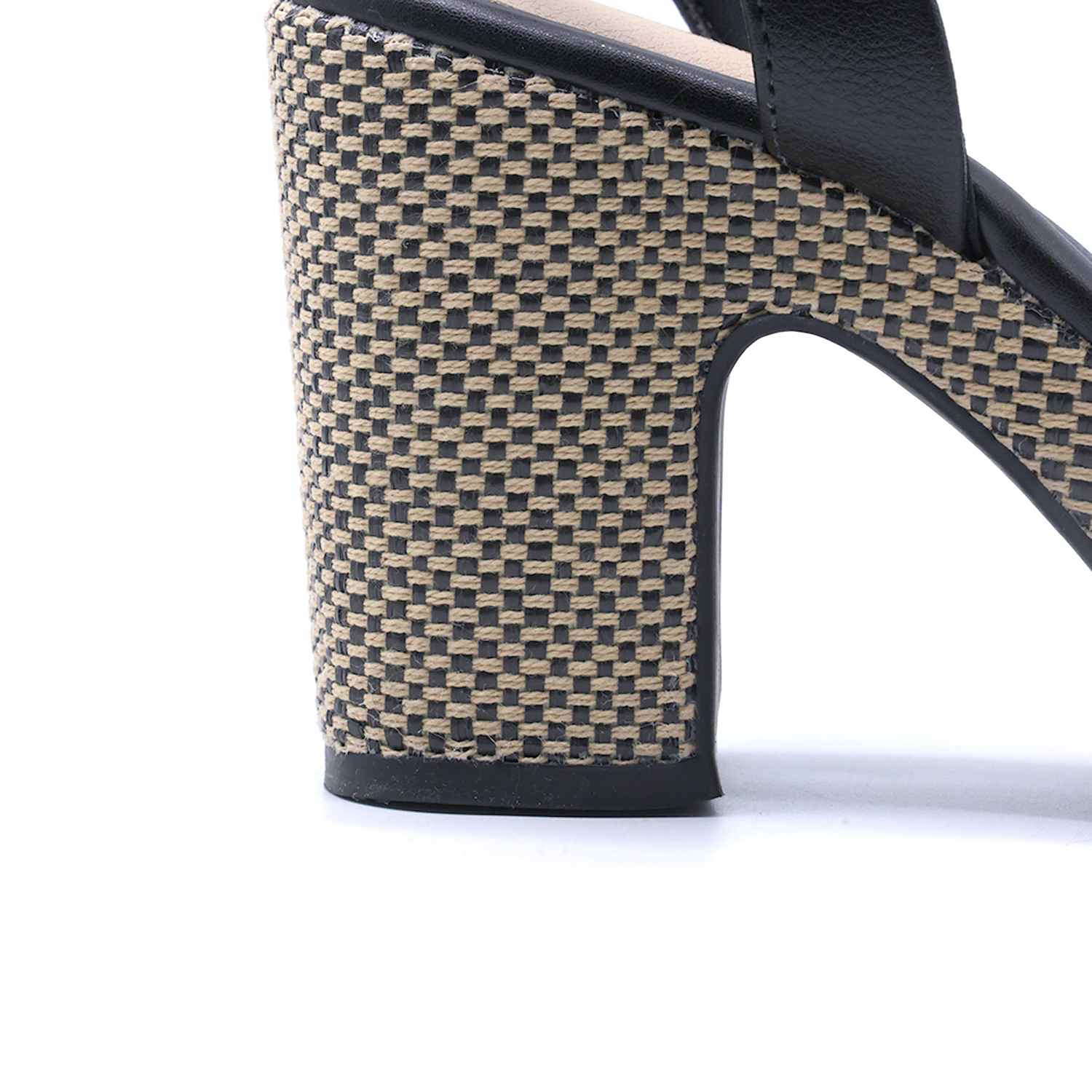 BR Comfy Platform Black Sandals