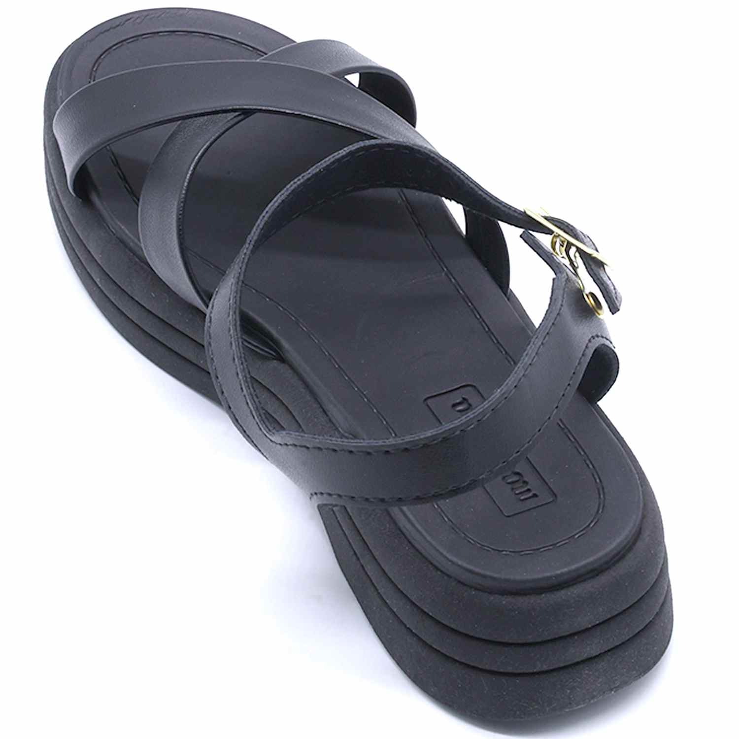 BR Chunky Black Crossover Sandals