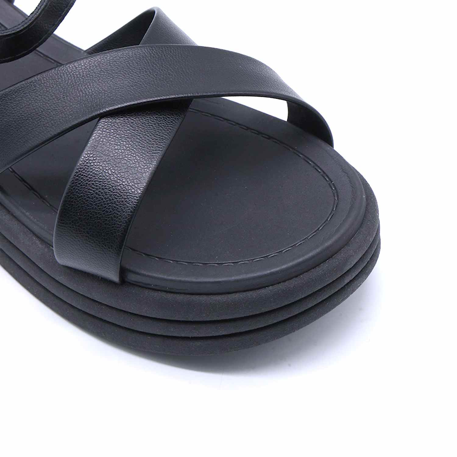 BR Chunky Black Crossover Sandals