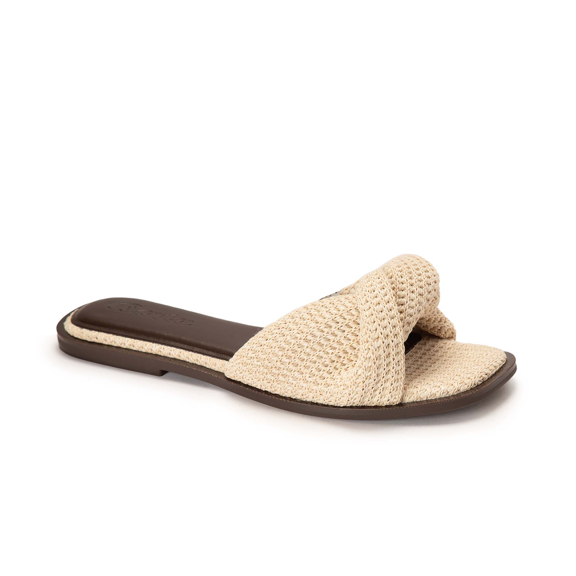 Woven Beige Slides