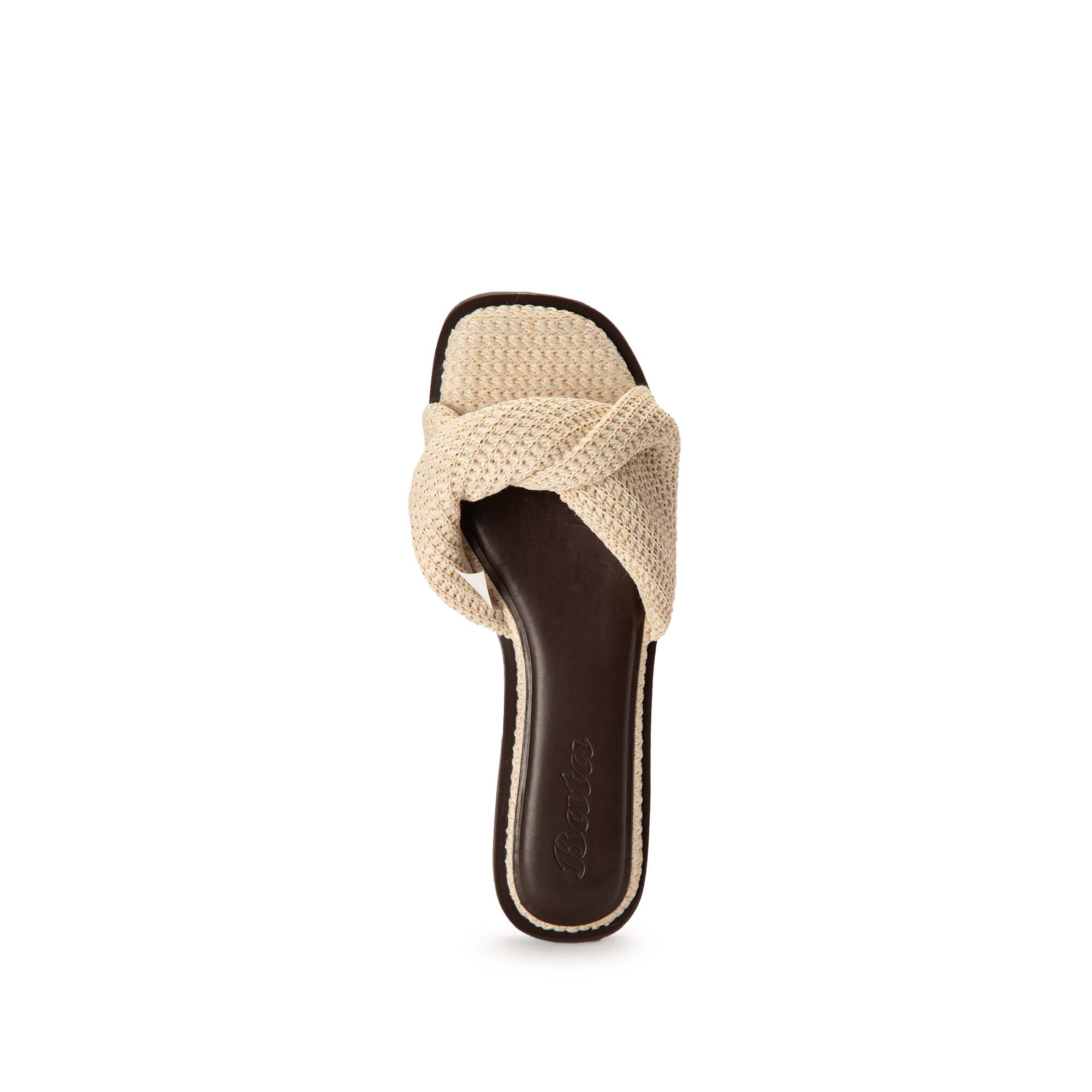 Woven Beige Slides