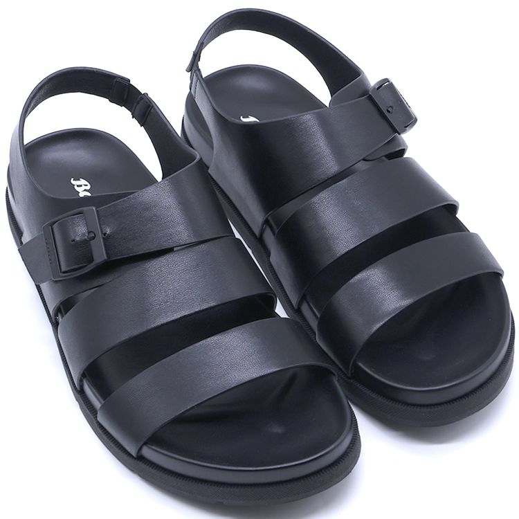 All Black Strappy Sandals