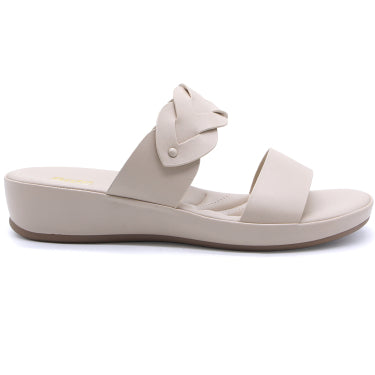 Comfit Braided Beige Slides