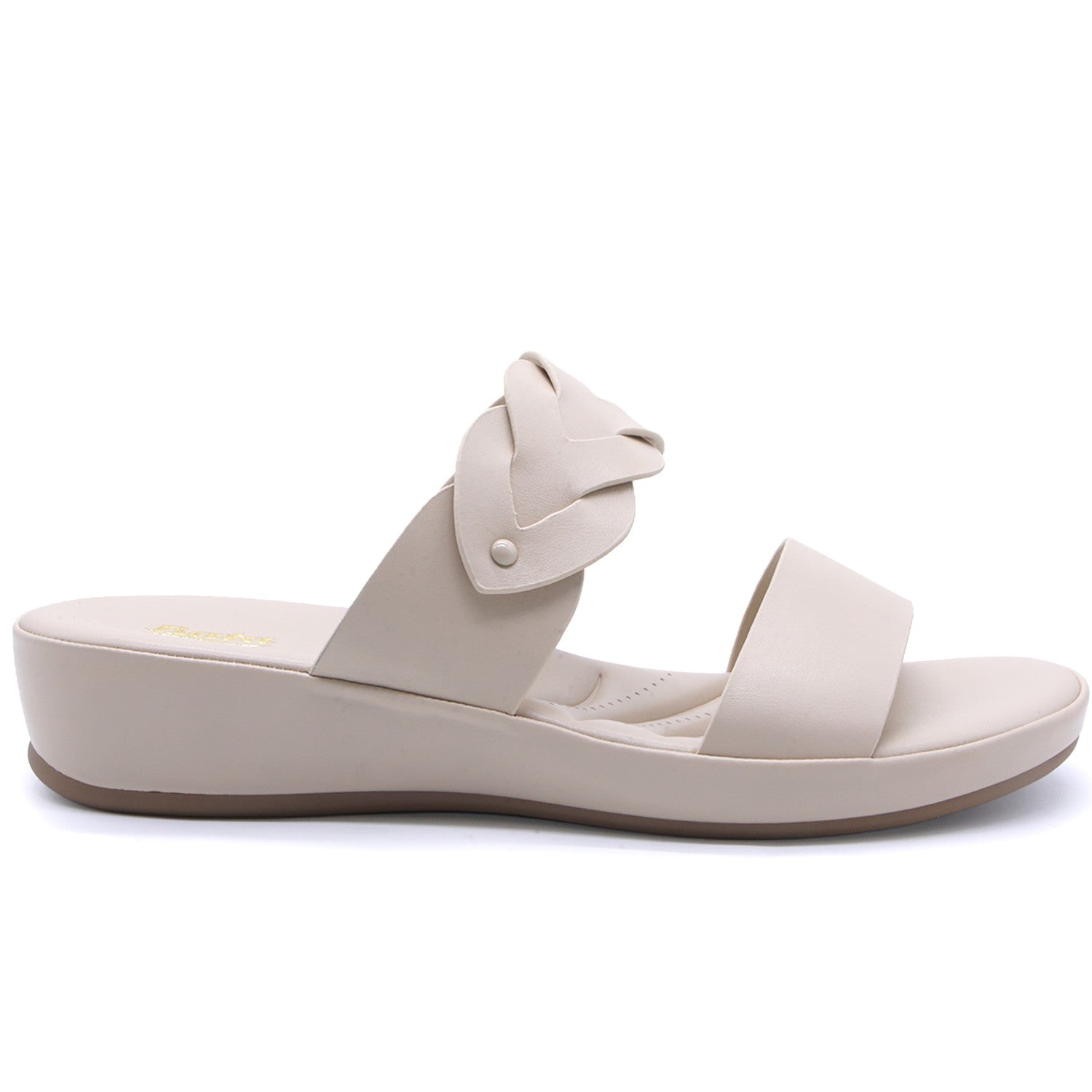 Comfit Braided Beige Slides