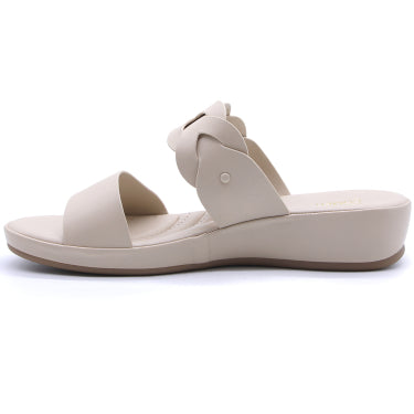 Comfit Braided Beige Slides