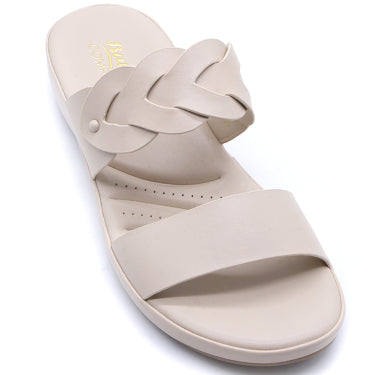 Comfit Braided Beige Slides
