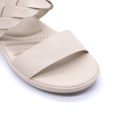 Comfit Braided Beige Slides
