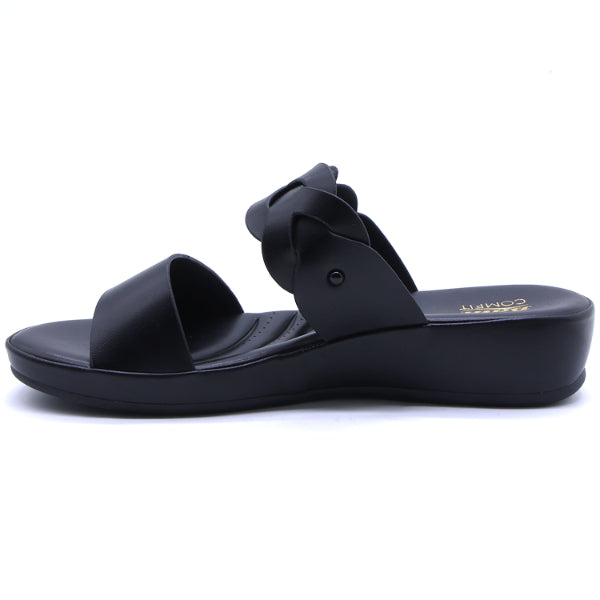 Comfit Braided Black Slides