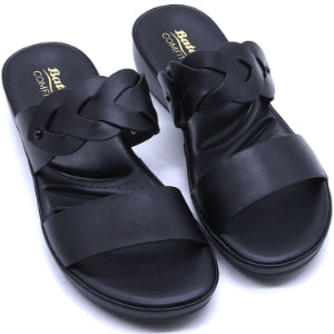 Comfit Braided Black Slides