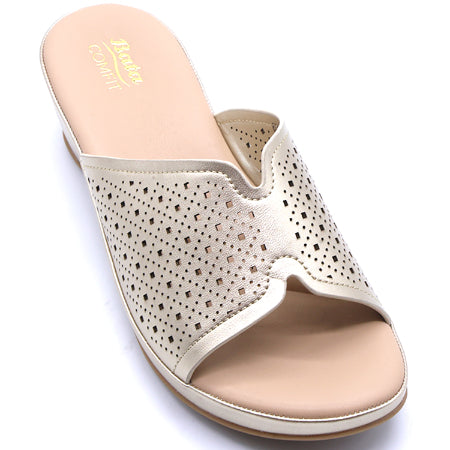 Comfit Gold Wedge Lasered Slides