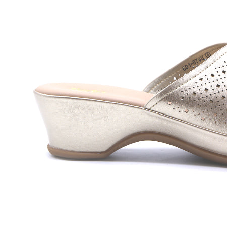 Comfit Gold Wedge Lasered Slides