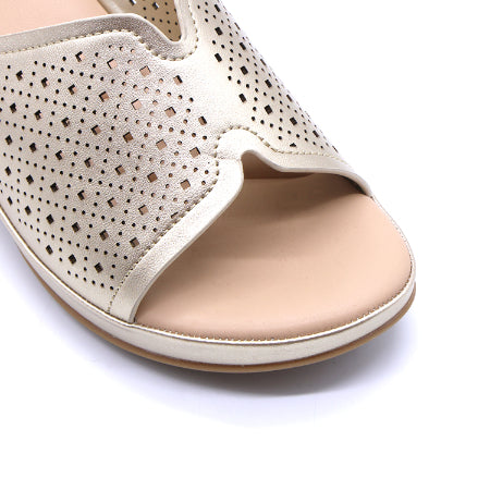 Comfit Gold Wedge Lasered Slides