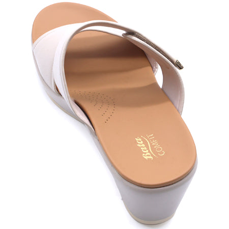 Comfit Beige Wedge Mule