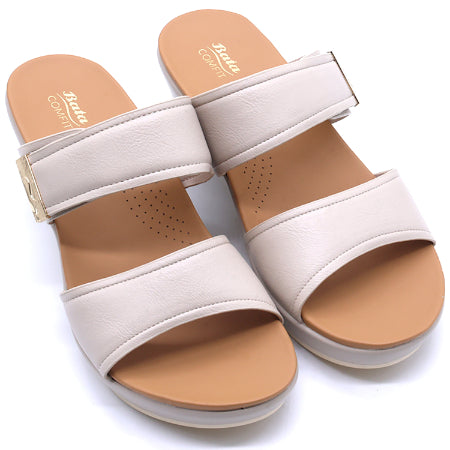 Comfit Beige Wedge Mule