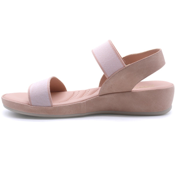 Comfit Pink Elastic Strap Sandals