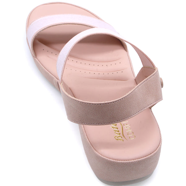 Comfit Pink Elastic Strap Sandals