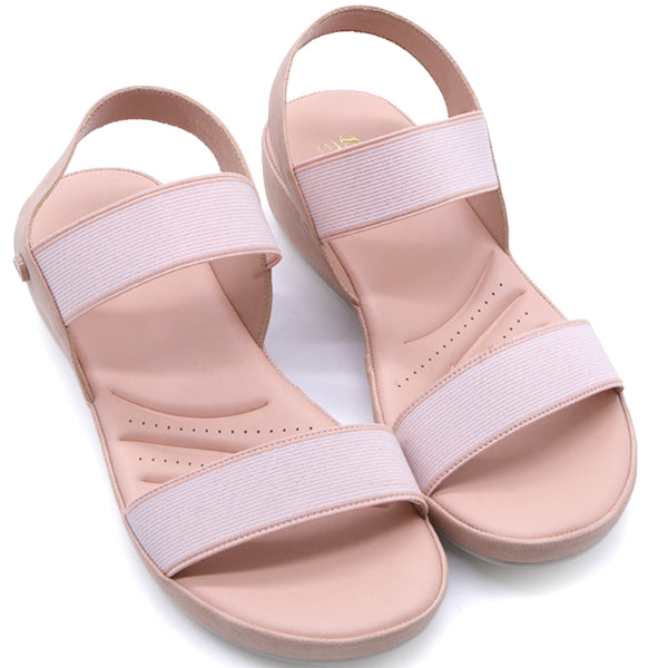 Comfit Pink Elastic Strap Sandals