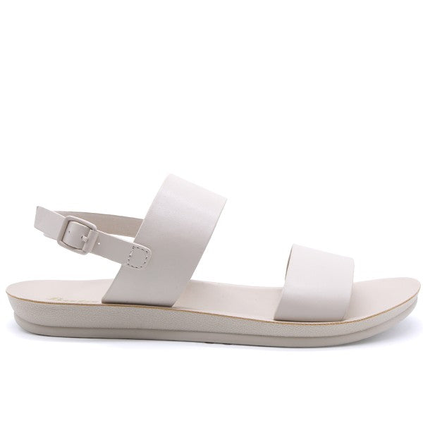 BEIGE MINIMALIST STRAP SANDALS