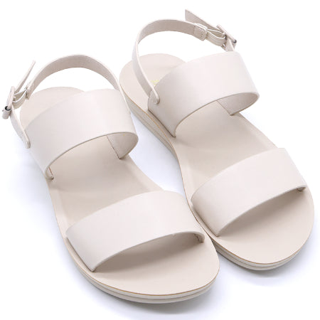 BEIGE MINIMALIST STRAP SANDALS