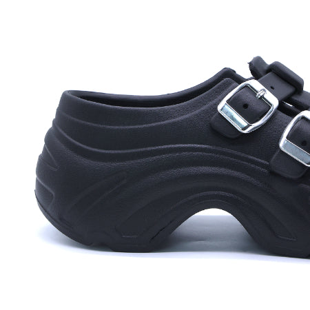 Chunky Black Foam Slides