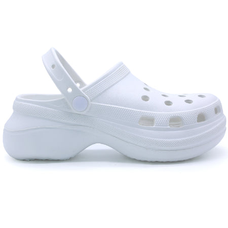 Chunky White Foam Clogs