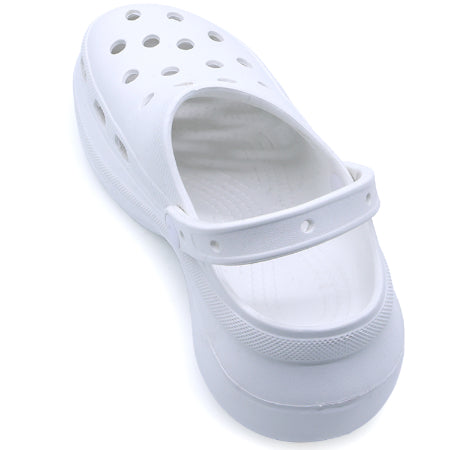 Chunky White Foam Clogs
