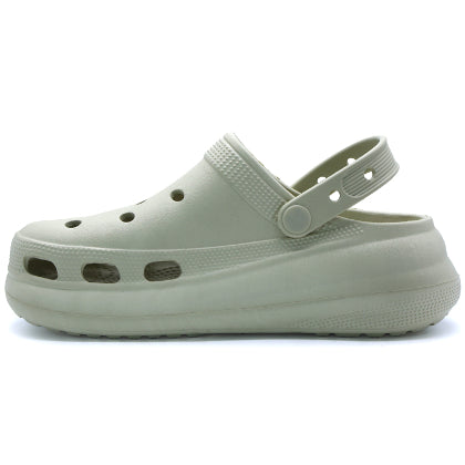 Thick Greige Foam Clogs