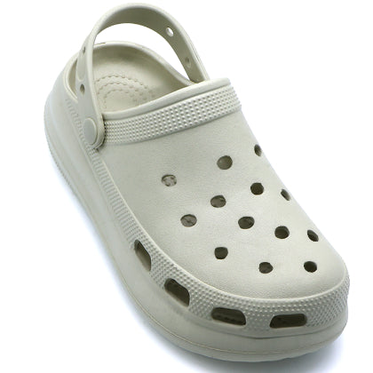 Thick Greige Foam Clogs